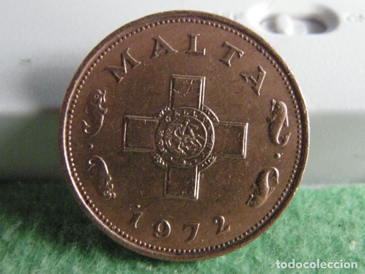Monedas antiguas de Europa: Moneda Malta 1 centimo 1972 - Foto 2