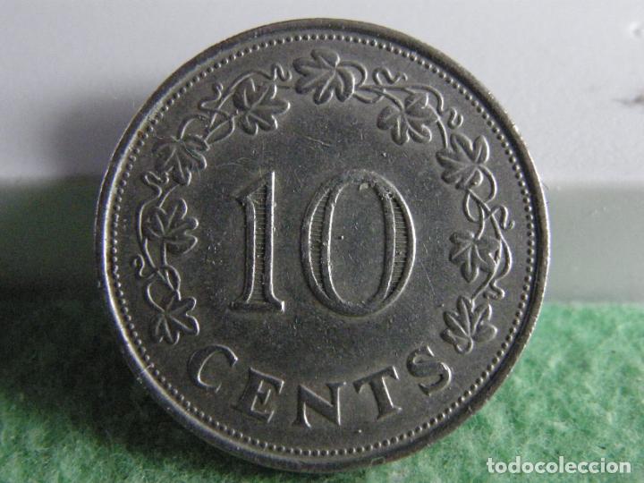 Monedas antiguas de Europa: 10 CENTIMOS de 1972 de MALTA - Foto 2
