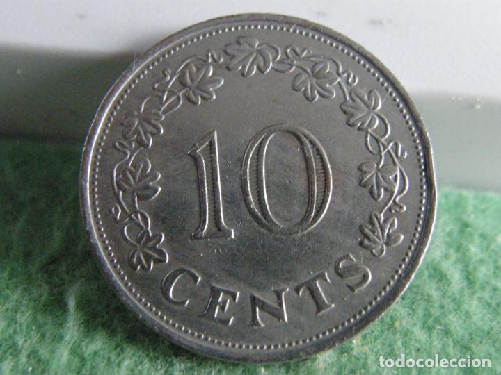 Monedas antiguas de Europa: 10 centimos de Malta de 1972 - Foto 4