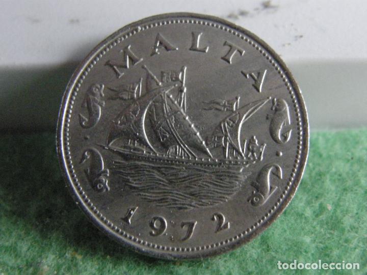 Monedas antiguas de Europa: 10 centimos de Malta de 1972 - Foto 3