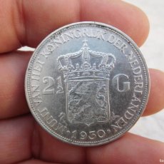 Monedas antiguas de Europa: PAISES BAJOS 2 1/2 GULDEN 1930 PLATA. Lote 402407999