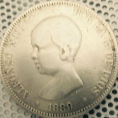 Monedas antiguas de Europa: ALFONSO XIII, MONEDA DE 5 PESETAS, AÑO 1889, DE PLATA, CIRCULADA. Lote 403109784
