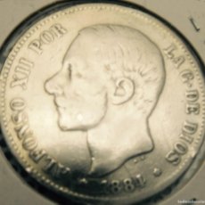 Monedas antiguas de Europa: ALFONSO XII, MONEDA DE 5 PESETAS, AÑO 1884, PLATA, MUY BUEN ESTADO. Lote 403111119