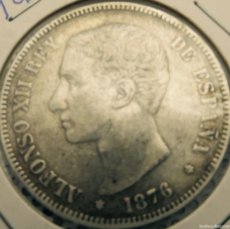 Monedas antiguas de Europa: ALFONSO XII, MONEDA DE 5 PESETAS, AÑO 1876, PLATA, SEMINUEVA. Lote 403112369