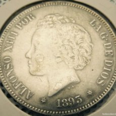 Monedas antiguas de Europa: ALFONSO XIII, MONEDA DE 5 PESETAS, AÑO 1893, PLATA, SEMINUEVA. Lote 403113024