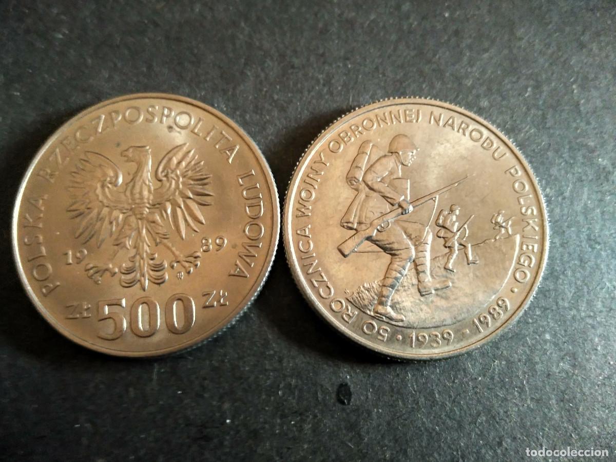 Monedas antiguas de Europa: POLONIA 500 ZLOTYCH 1989, ANIVERSARIO COMIENZO SEGUNDA GUERRA MUNDIAL