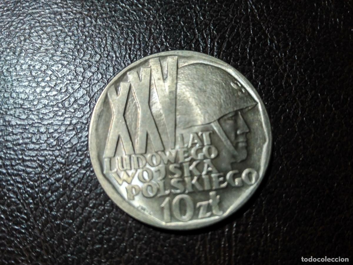 Monedas antiguas de Europa: POLONIA 10 ZLOTY 1968, 25 ANIVERSARIO EJERCITO POPULAR