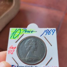 Monedas antiguas de Europa: MONEDA DE 10 DIEZ PENCE PENIQUES REINO UNIDO INGLATERRA GRAN BRETAÑA 1969 EXCELENTE CONSERVACION. Lote 403343744