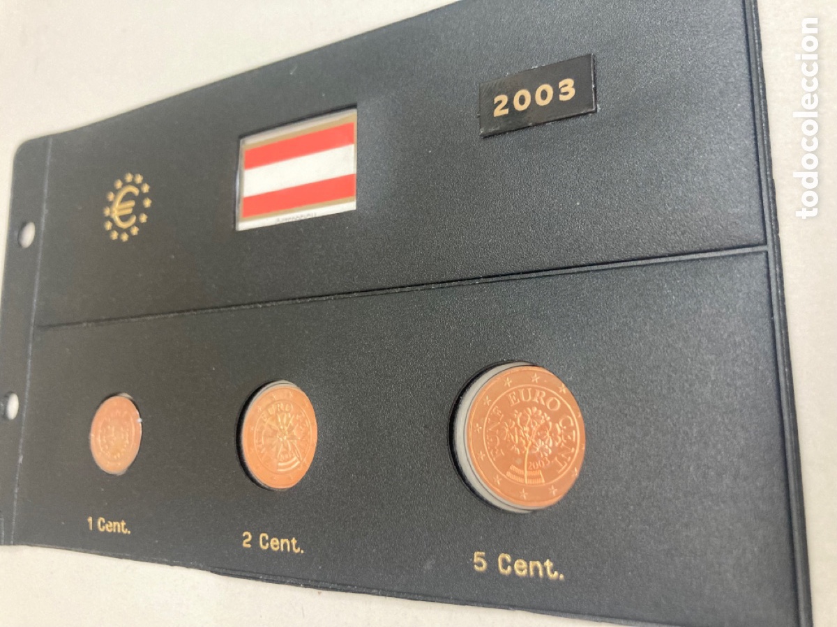 Monedas antiguas de Europa: 3 monedas 1,2,5 c&eacute;ntimos 2003 Austria - Foto 1