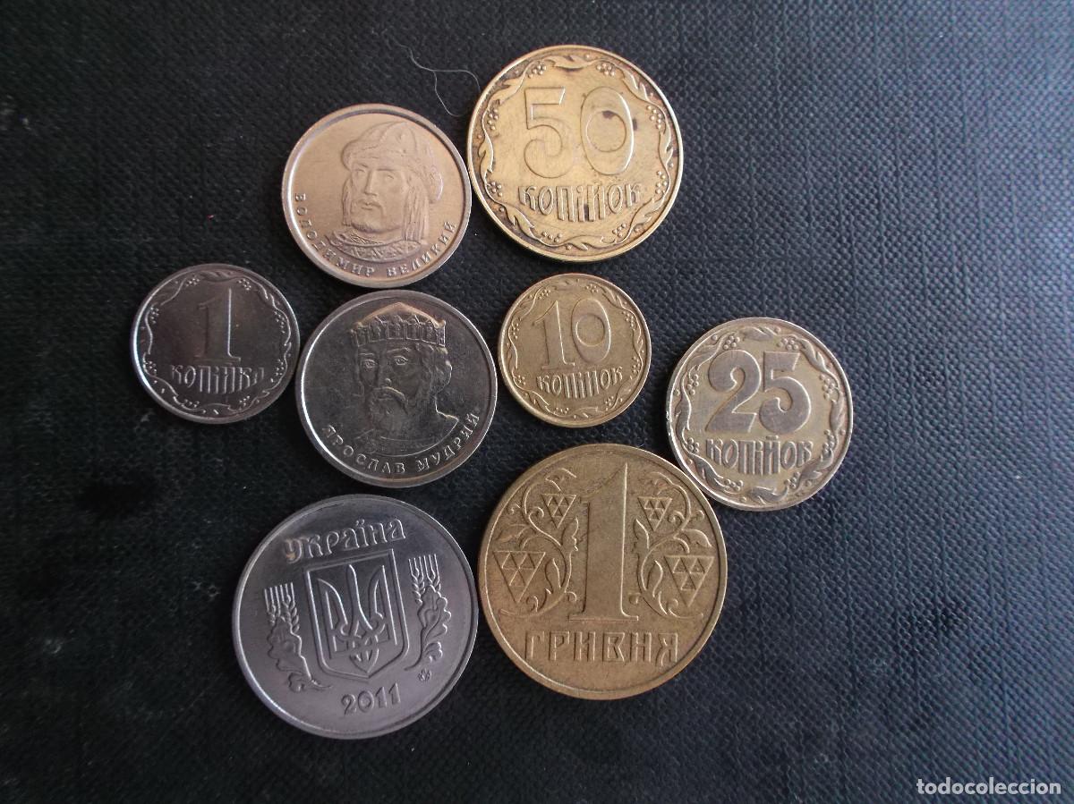 Monedas antiguas de Europa: conjunto de 8 monedas de Ucrania - Foto 1