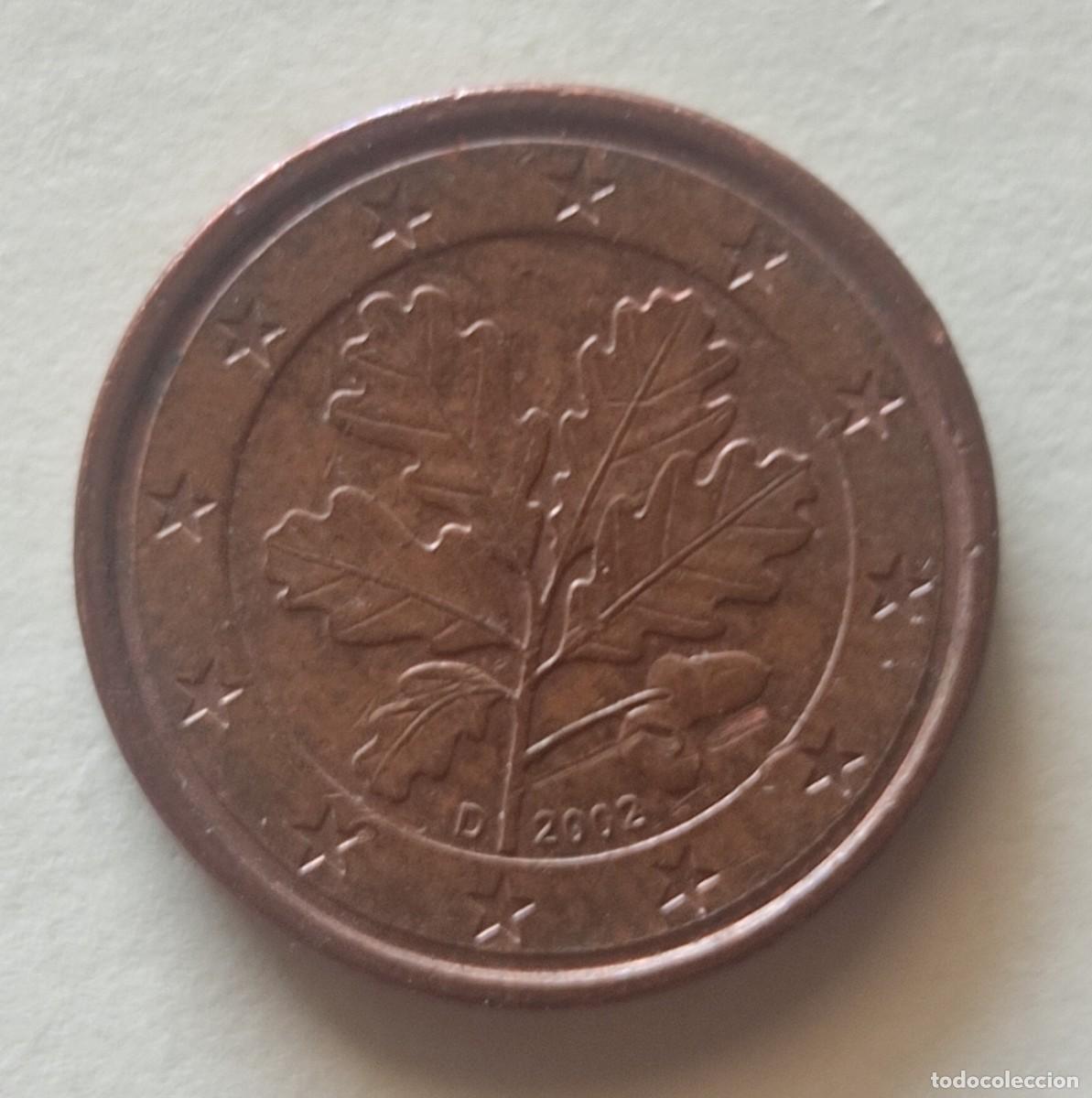Monedas antiguas de Europa: Alemania-1 cent-2002 D.