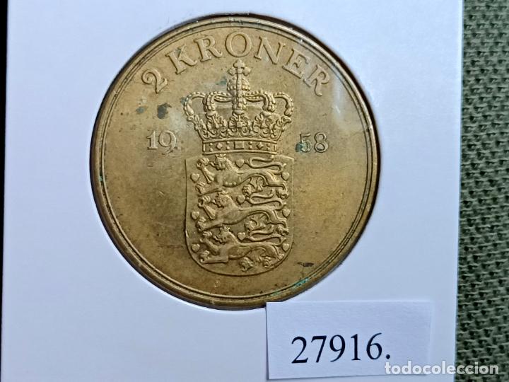 Monedas antiguas de Europa: Dinamarca 2 coronas 1958 - Foto 2