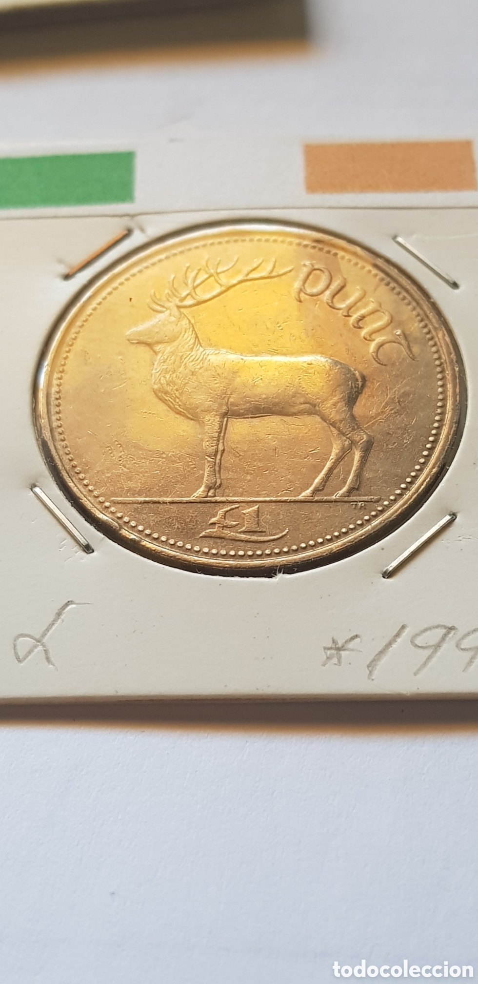 Monedas antiguas de Europa: 1 Libra 1990 Irlanda Pound - Foto 2