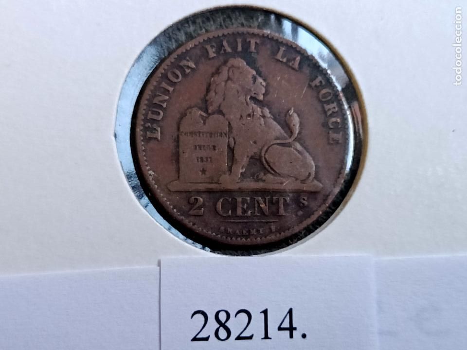 Monedas antiguas de Europa: Belgica 2 c&eacute;ntimos 1876 - Foto 1