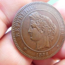 Monedas antiguas de Europa: FRANCIA 10 CENTIMES 1886 A