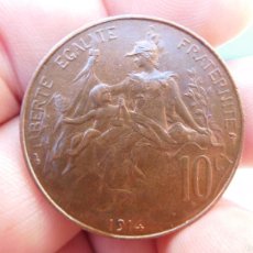 Monedas antiguas de Europa: FRANCIA 10 CENTIMES 1914