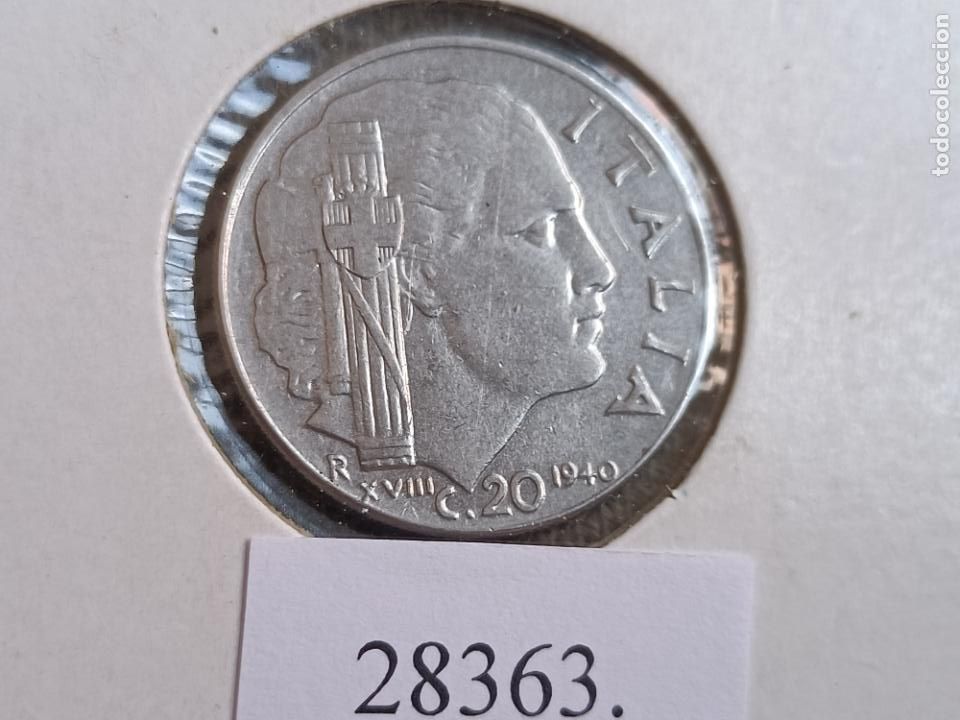 Monedas antiguas de Europa: Italia 20 centimos 1940 - Foto 1