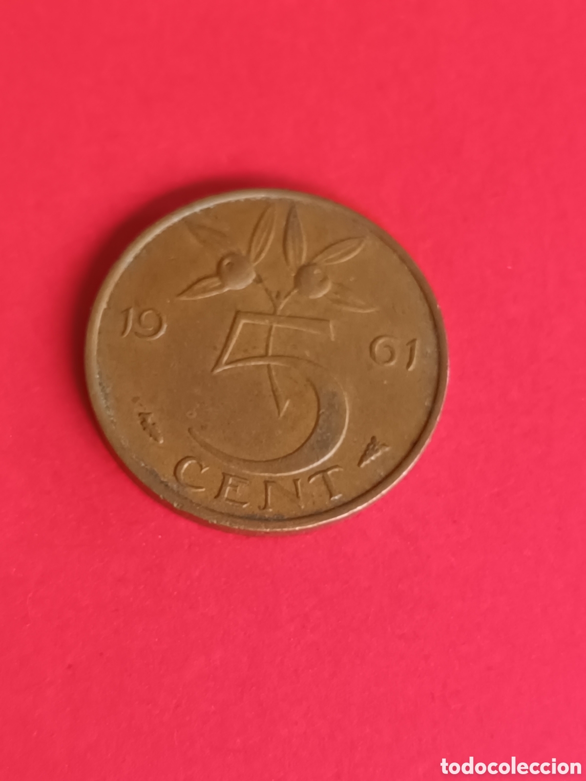 Monedas antiguas de Europa: HOLANDA. 5 C&Eacute;NTIMOS DE 1961. - Foto 2