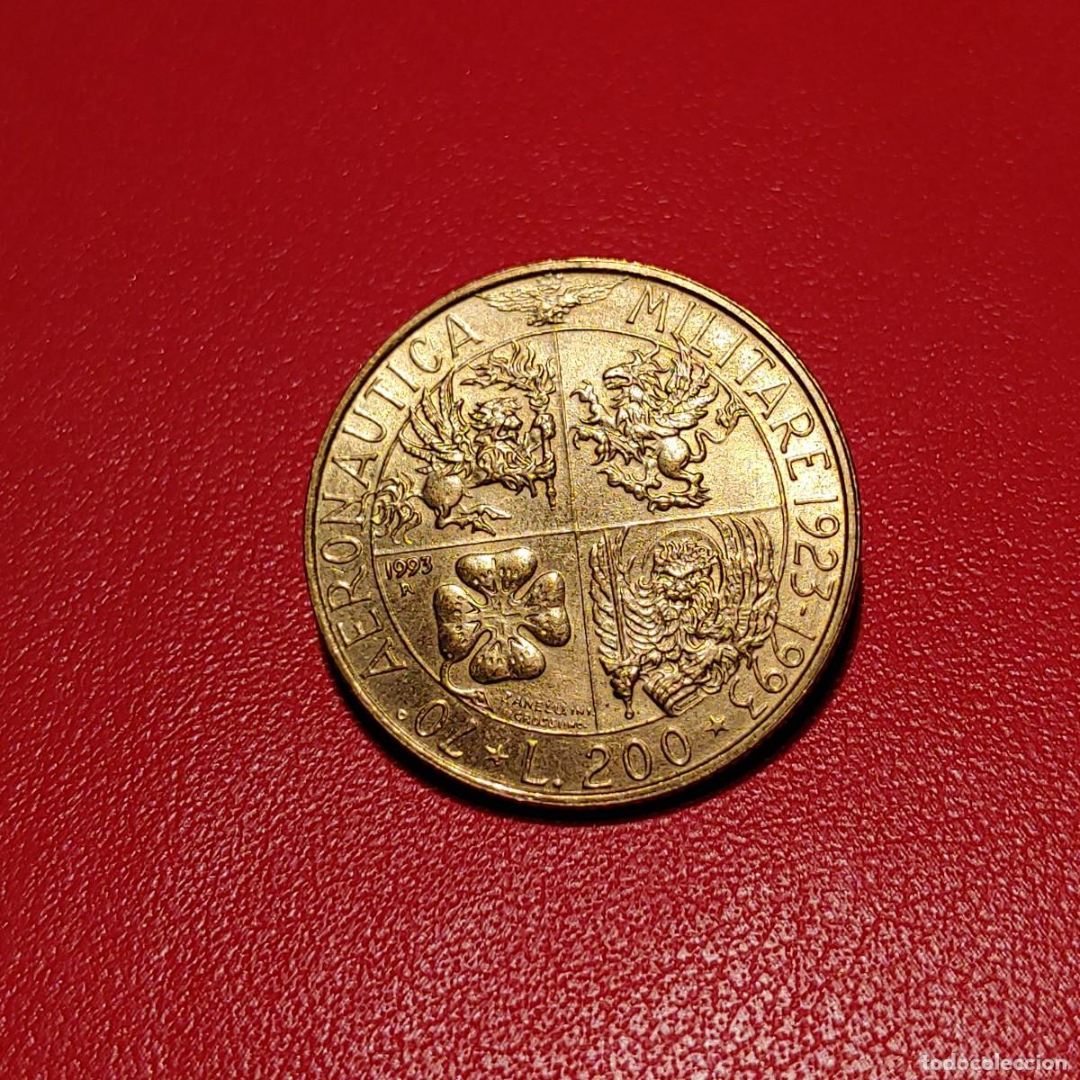 Monedas antiguas de Europa: 200 LIRA 1923-1993 . 70&ordm; AERONAUTICA MILITARE