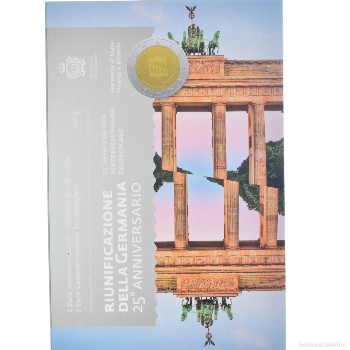 Monedas antiguas de Europa: [#1161160] San Marino, 2 Euro, r&eacute;unification de l'Allemagne, 2015, Rome, BU, FDC