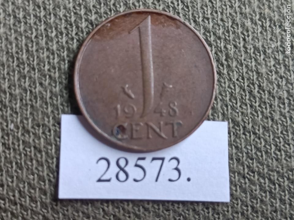 Monedas antiguas de Europa: Holanda 1 c&eacute;ntimo 1948 - Foto 2