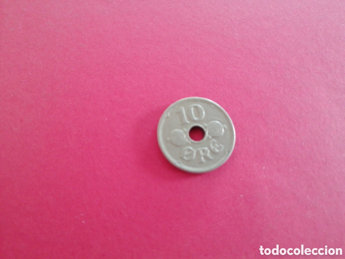 Monedas antiguas de Europa: 10 ore de Dinamarca 1933 - Foto 2