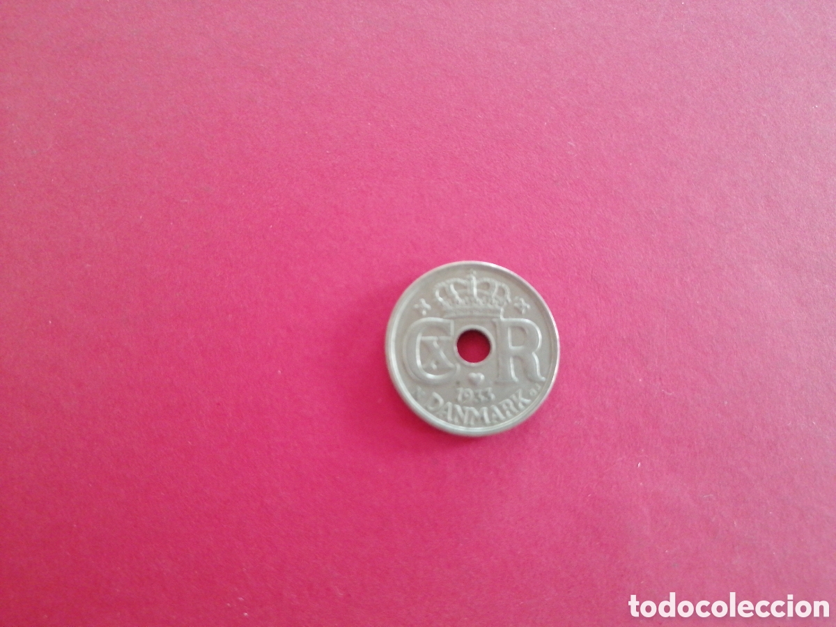Monedas antiguas de Europa: 10 ore de Dinamarca 1933 - Foto 1