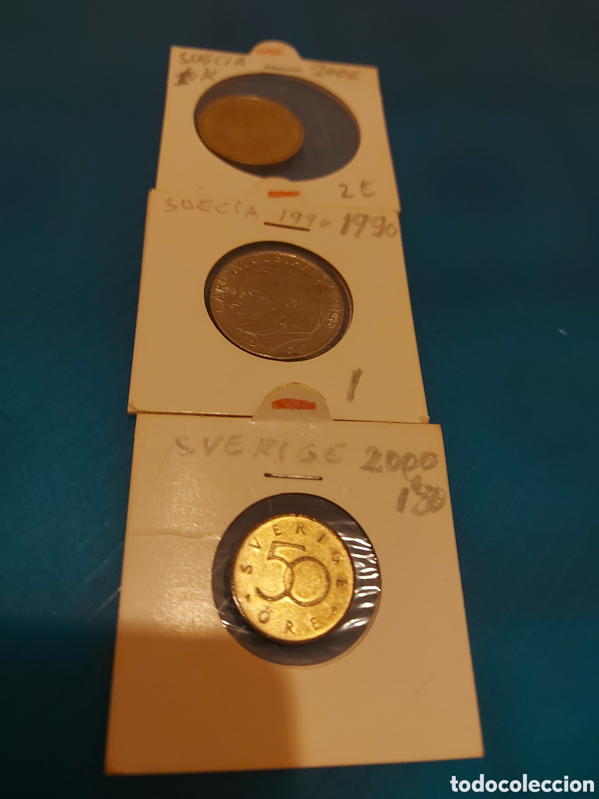 Monedas antiguas de Europa: 3monedas de Suecia - Foto 1