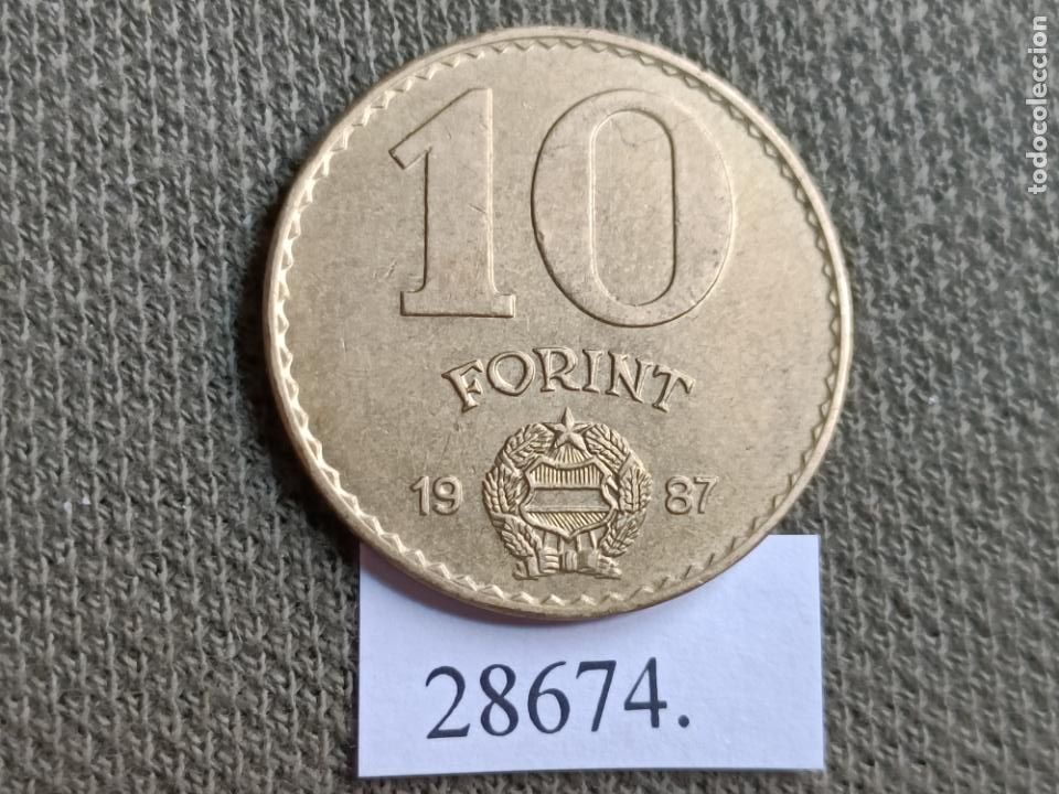 Monedas antiguas de Europa: Hungria 10 forint 1987 - Foto 2
