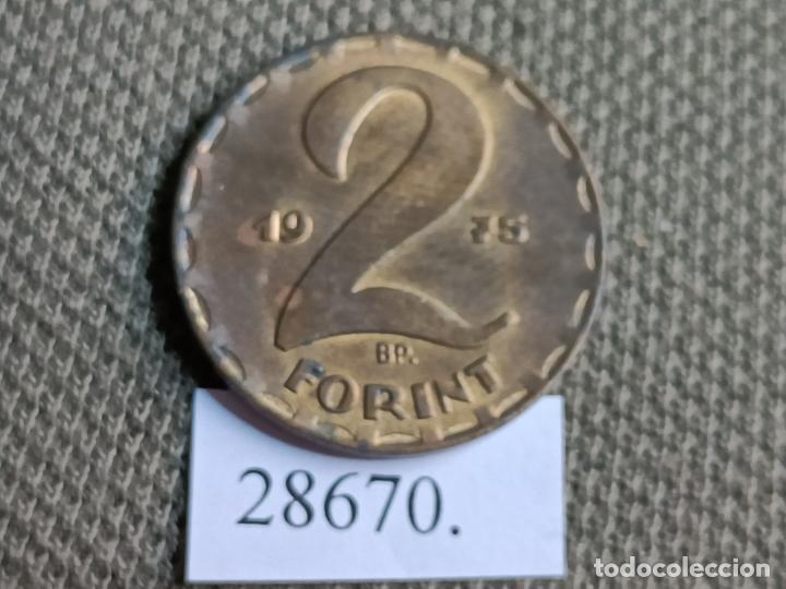 Monedas antiguas de Europa: Hungria 2 forint 1975 - Foto 2