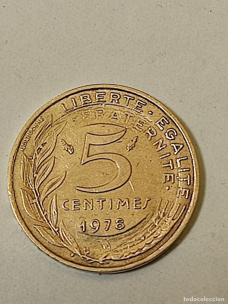Monedas antiguas de Europa: 5 c&eacute;ntimos 1978 Francia - Foto 2