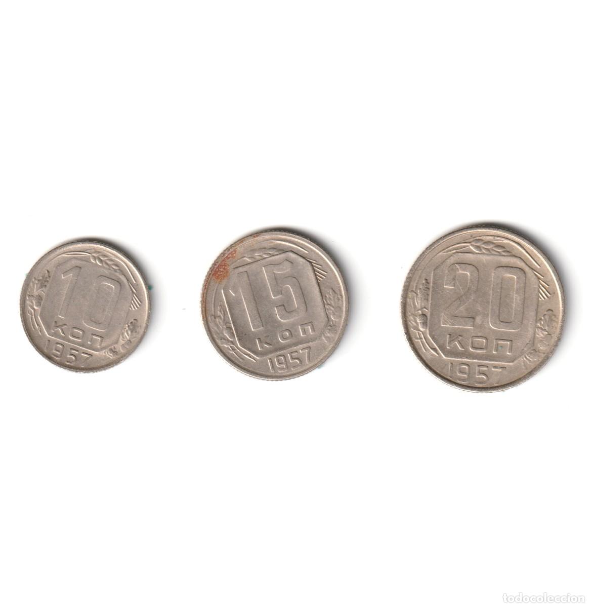 Monedas antiguas de Europa: Monedas CCCP 1957 - Foto 1