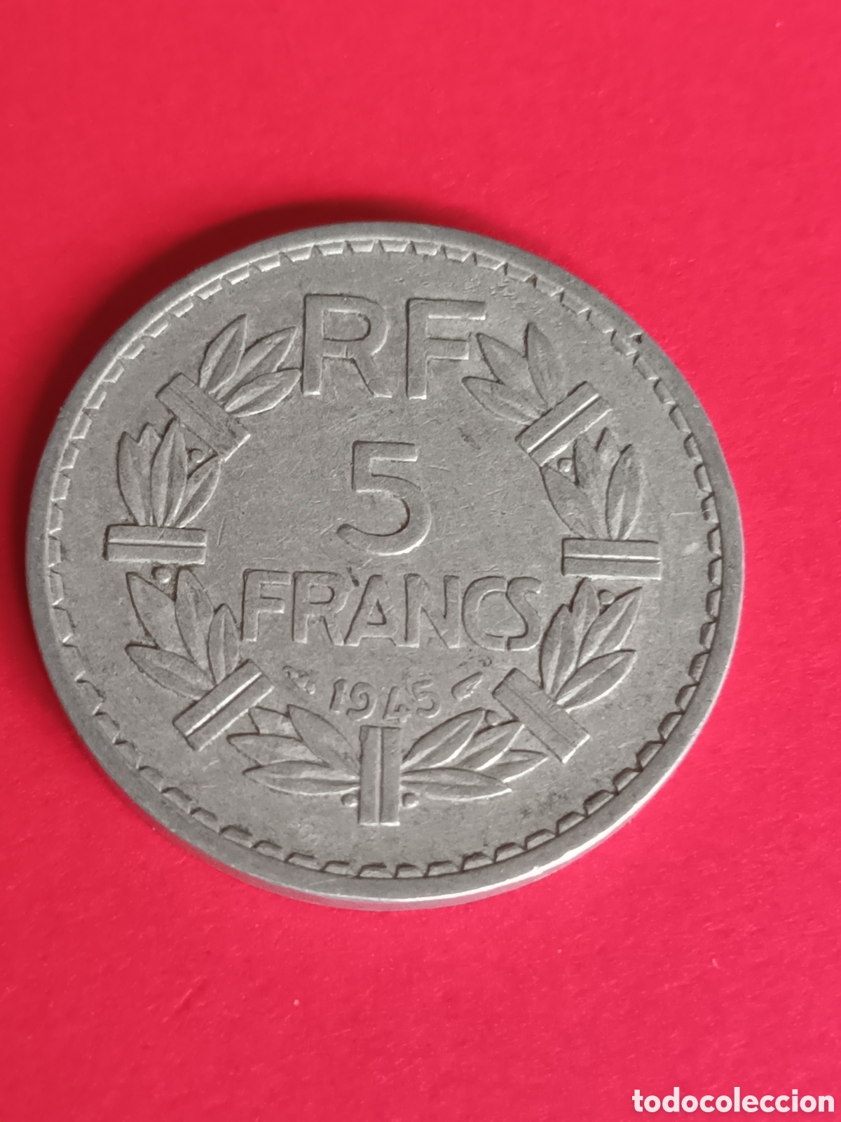 Monedas antiguas de Europa: FRANCIA. 5 FRANCOS DE 1945. - Foto 2