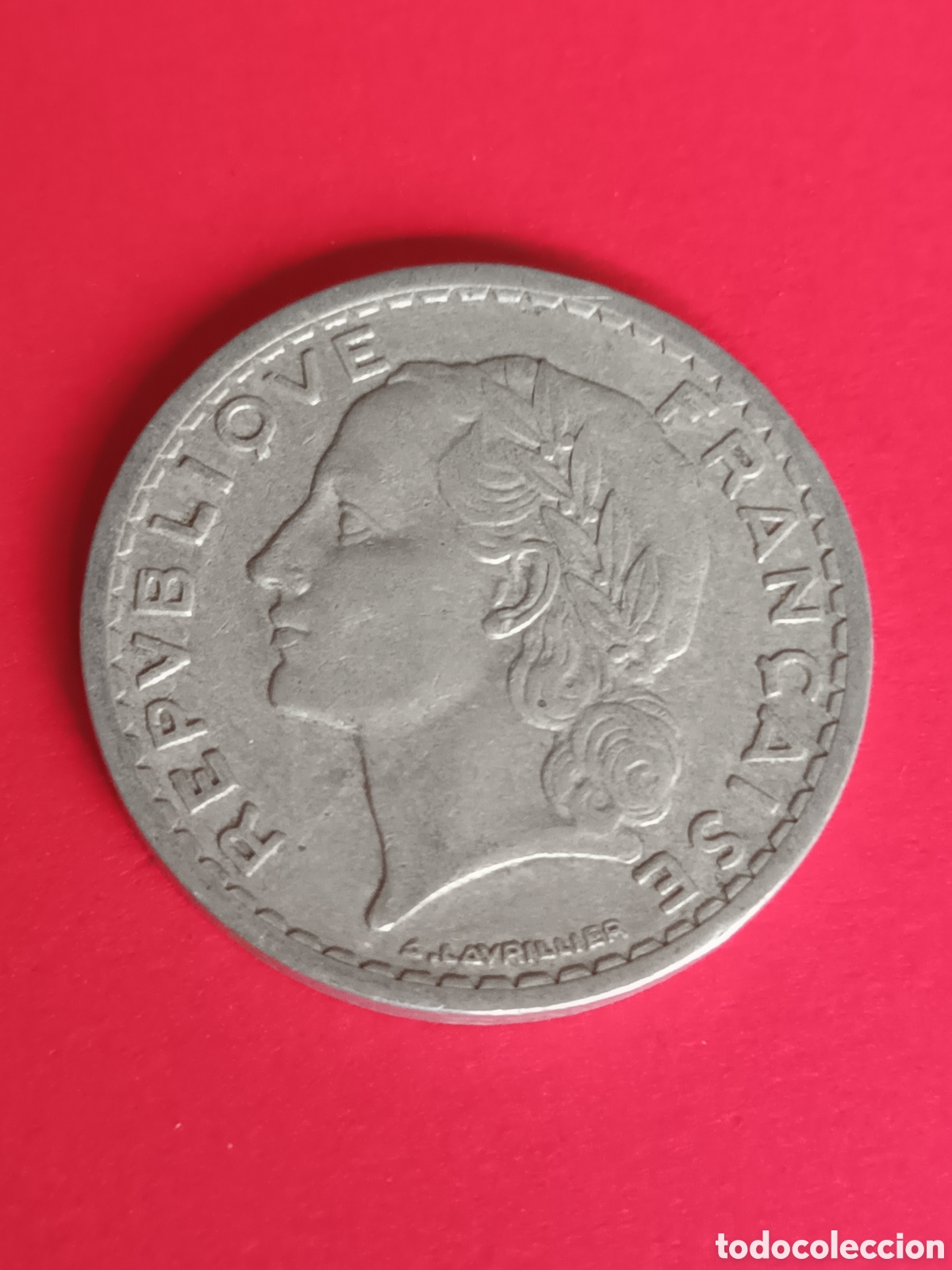 Monedas antiguas de Europa: FRANCIA. 5 FRANCOS DE 1945. - Foto 1