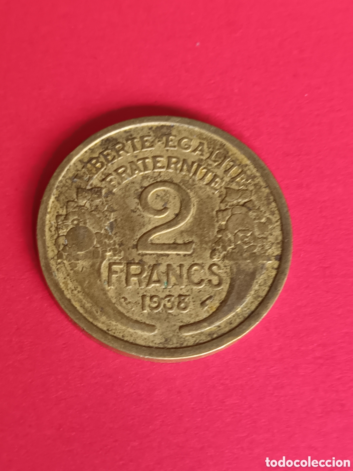 Monedas antiguas de Europa: FRANCIA. 2 FRANCOS DE 1938. - Foto 2