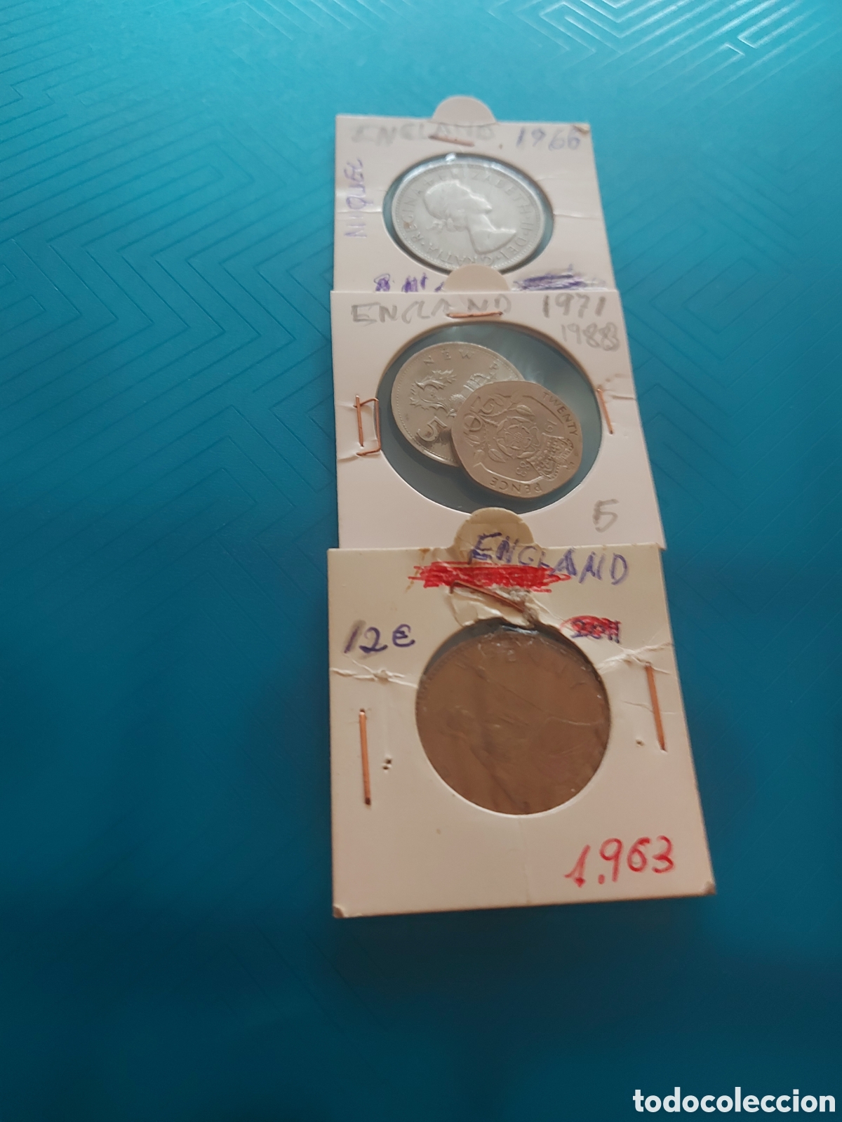 Monedas antiguas de Europa: 4monedas England - Foto 2