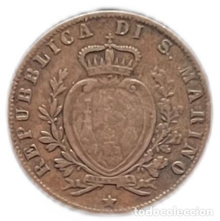 Monedas antiguas de Europa: SAN MARINO. 5 CENT&Eacute;SIMOS. 1.894 (R)