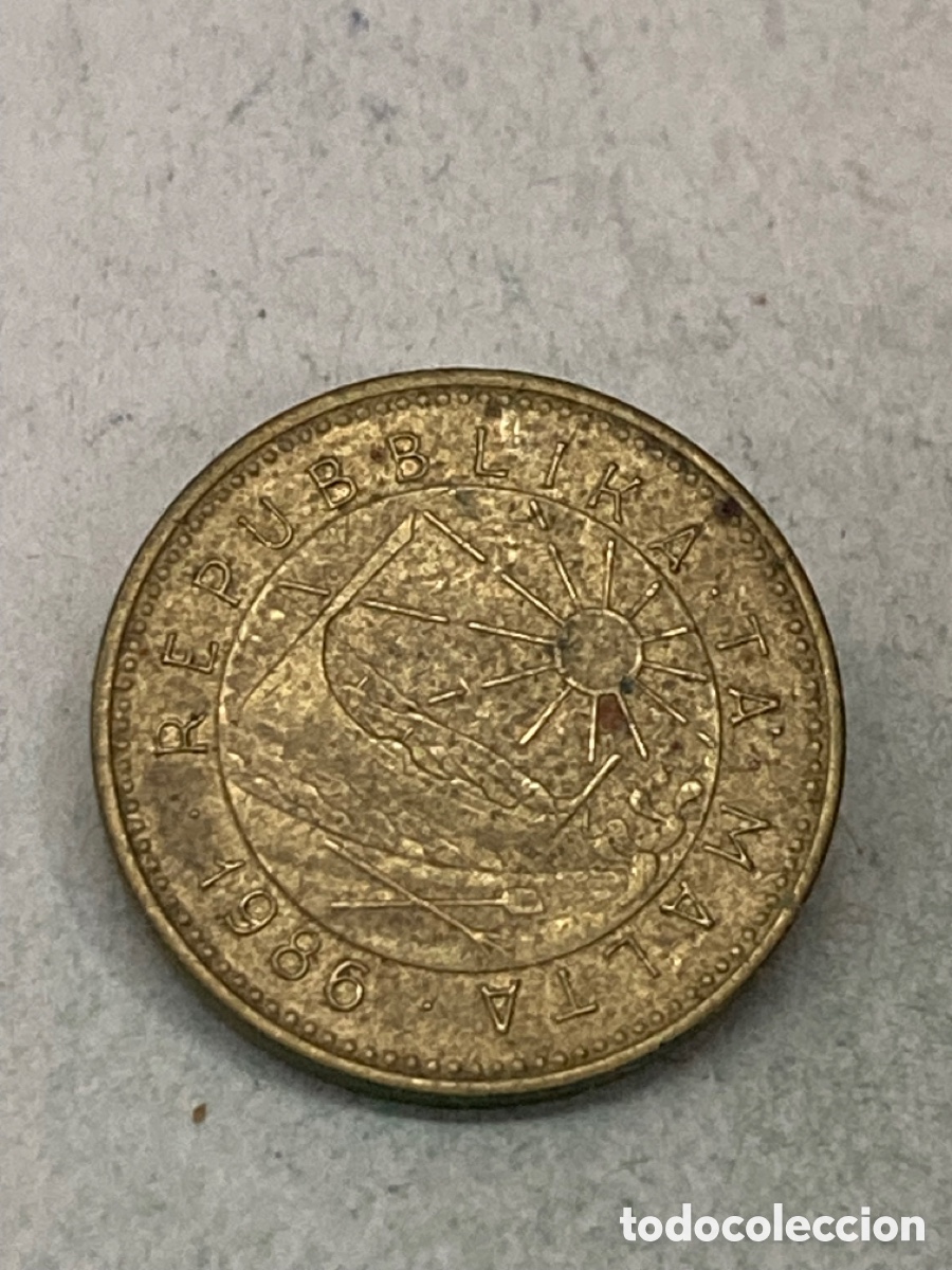 Monedas antiguas de Europa: Moneda 1 Cent Malta 1986 J12 - Foto 2