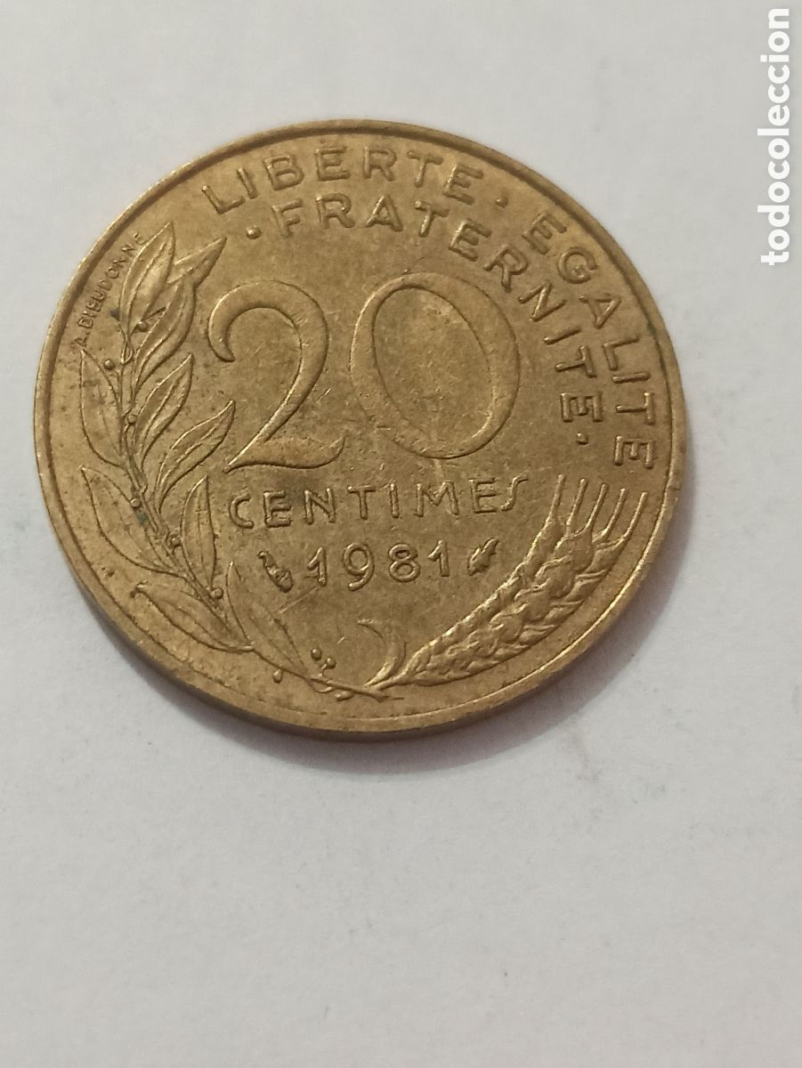 Monedas antiguas de Europa: Moneda 20 c&eacute;ntimos 1981 Francia - Foto 1