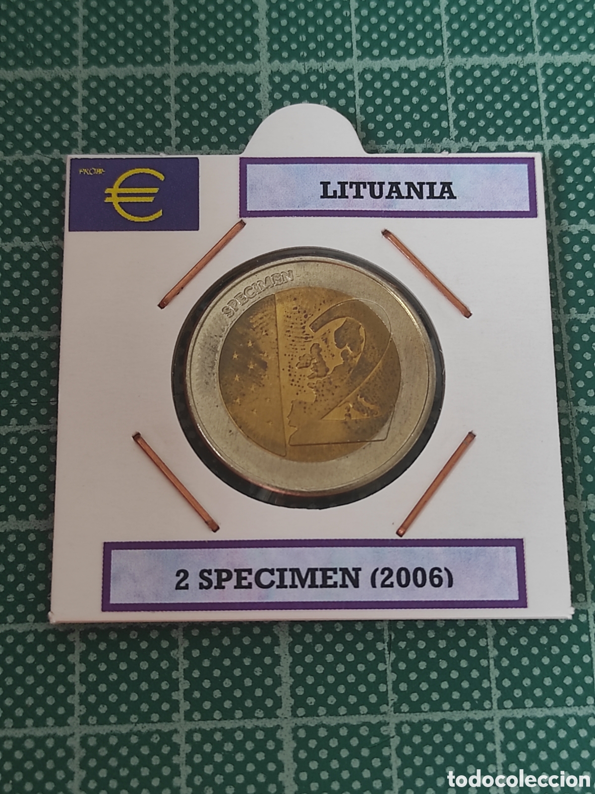 Monedas antiguas de Europa: Moneda 2 euro specimen 2006 Lituania - Foto 2