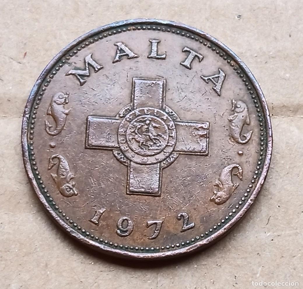 Monedas antiguas de Europa: MALTA - 1 CENT 1972 BC - Foto 1