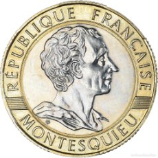 Monedas antiguas de Europa: [#342669] MONEDA, FRANCIA, MONTESQUIEU, 10 FRANCS, 1989, EBC, BIMETÁLICO, KM:969