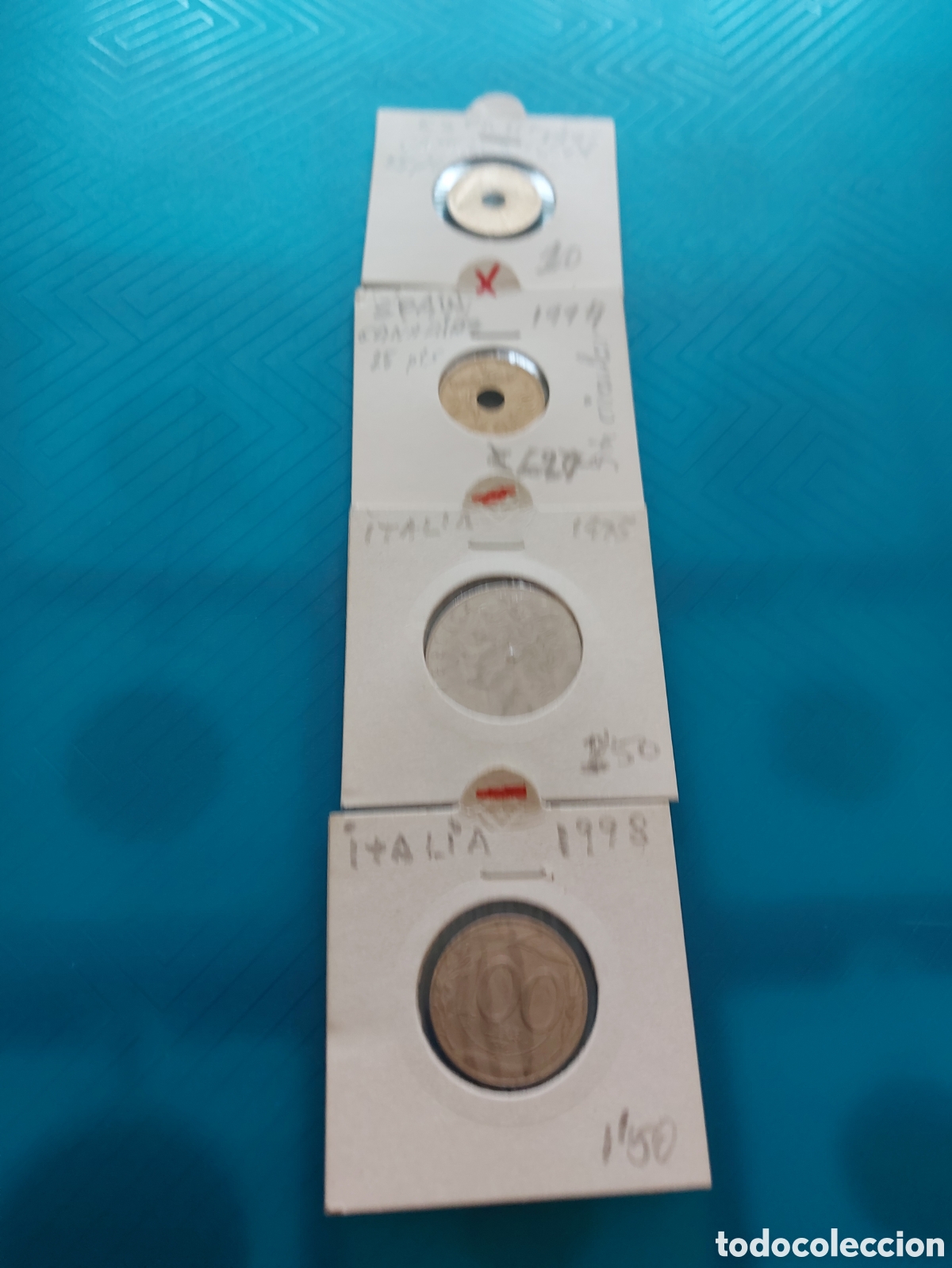 Monedas antiguas de Europa: 2Espa&ntilde;a y 2Italia - Foto 1