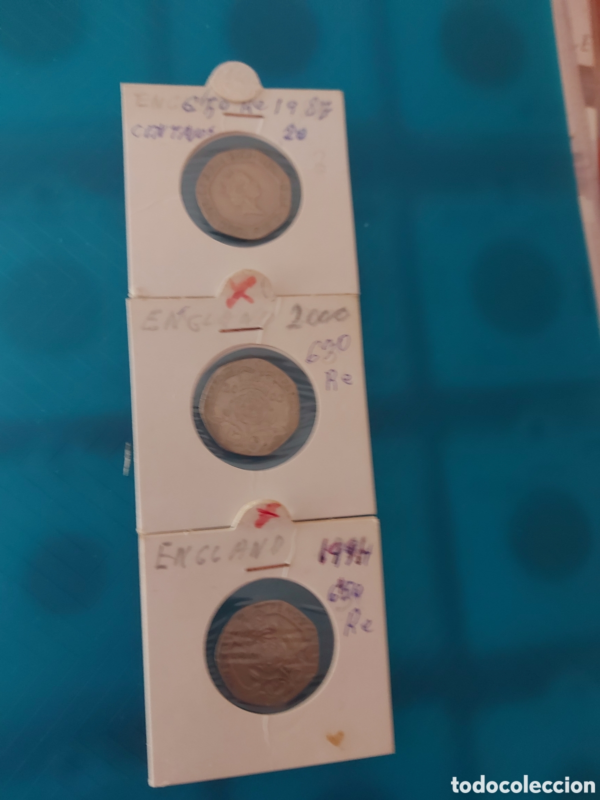Monedas antiguas de Europa: 3monedas England - Foto 1