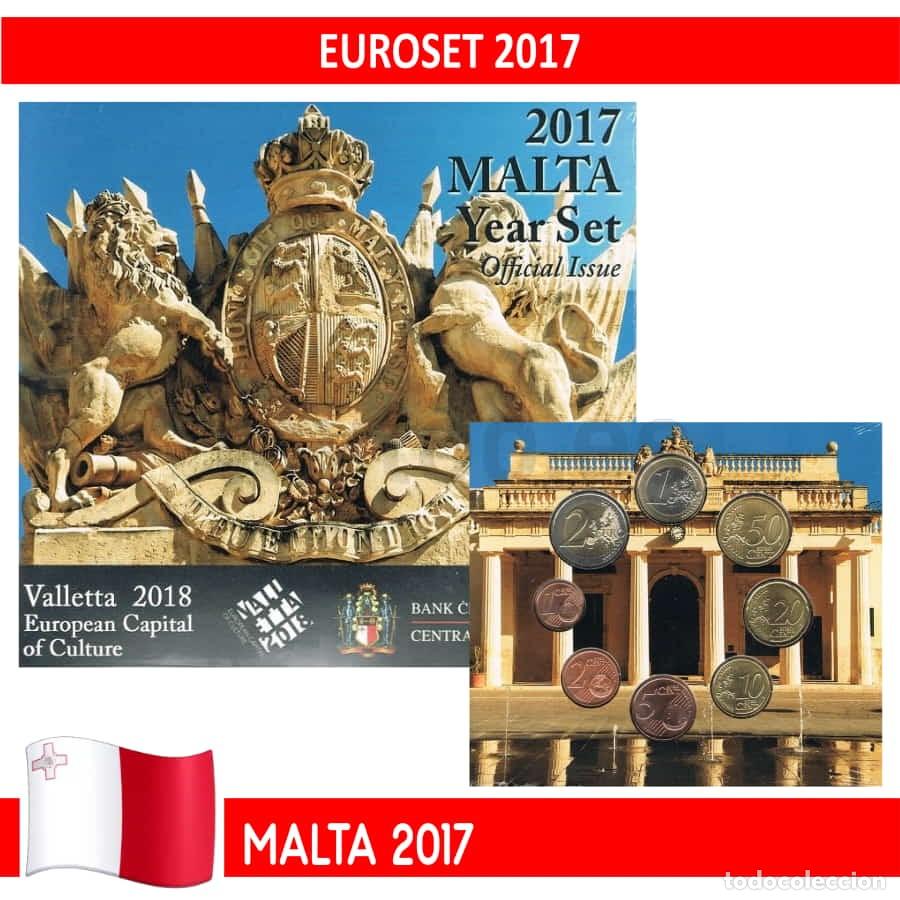 Monedas antiguas de Europa: D0293# Malta 2017. Set anual (BU) WCC#MS37 - Foto 1