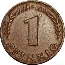 Monedas antiguas de Europa: Ω ALEMANIA. 1 PFENNIG 1950 D (MÚNICH). KM# 105. (617).