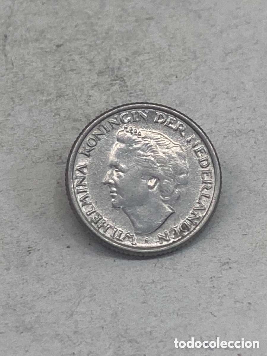 Monedas antiguas de Europa: Moneda 10 Cent 1948 Holanda L69 - Foto 2
