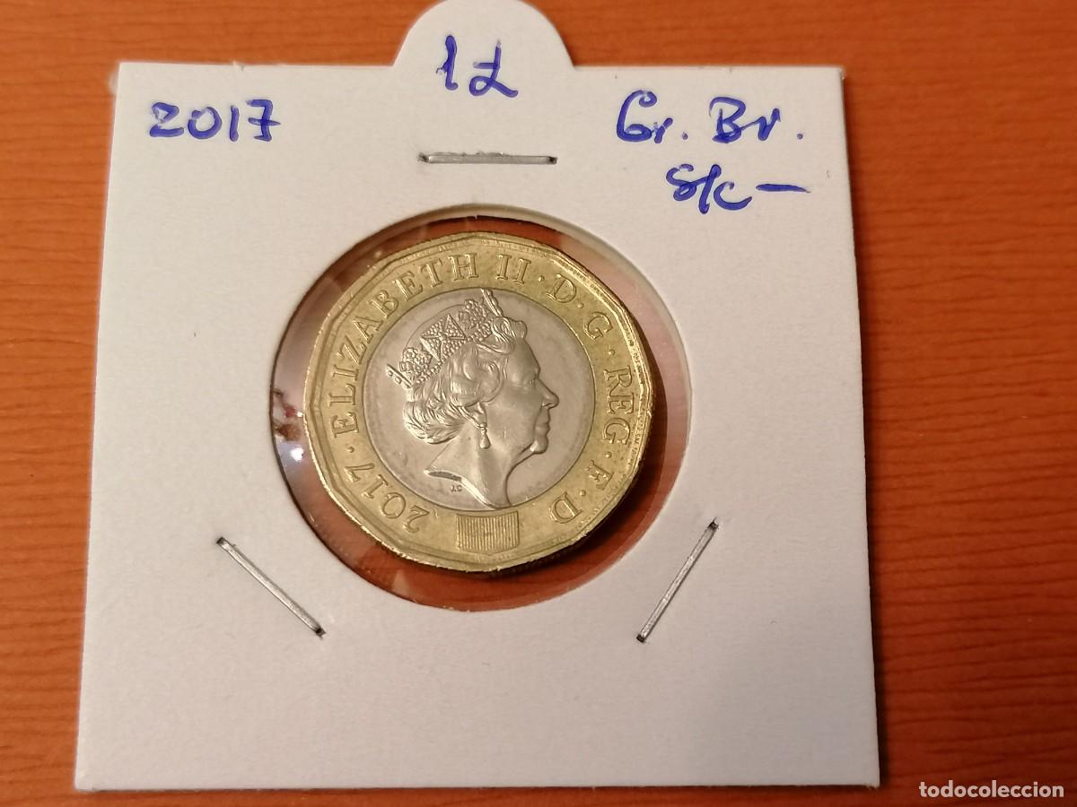 Monedas antiguas de Europa: Moneda, Inglaterra, 1 libra, 2017, MBC++ - Foto 1