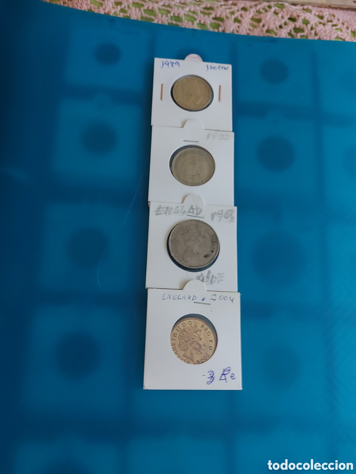Monedas antiguas de Europa: 2Spain y2 England - Foto 1