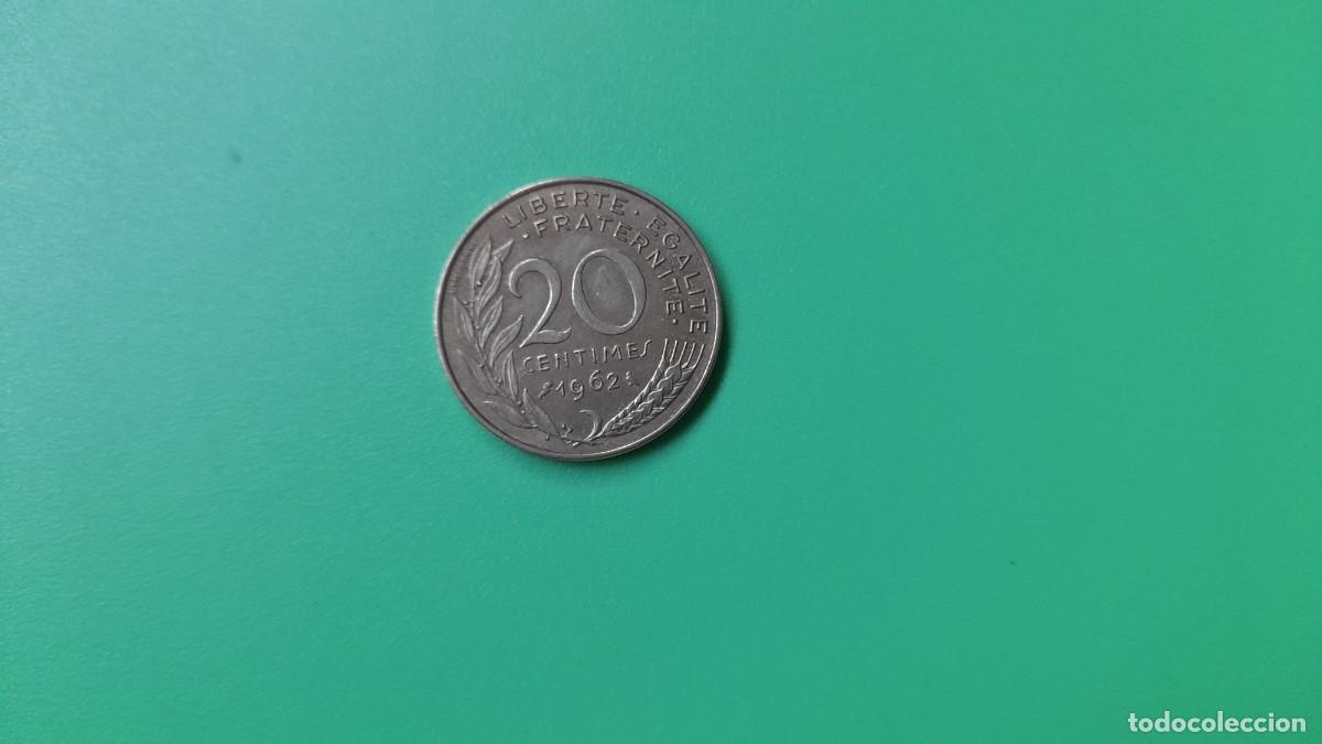 Monedas antiguas de Europa: 20 CENTIMES Francia 1962 - Foto 2